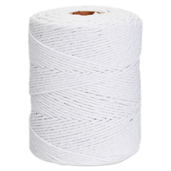 200 Yards Of 2mm Macrame Cord For Crafts, White Cotton String For Gift Wrapping Bright Creations