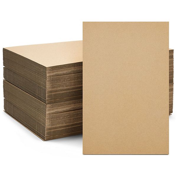 50 Pack Corrugated Cardboard Sheets 11 X 17, Large Flat Inserts, 2mm Thickness Juvale