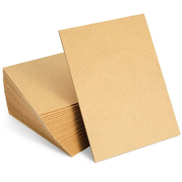 30 Sheets Thin Wood Mdf Boards, Medium Density Fiberboard, 2mm, Brown, 6 X 8 In Juvale