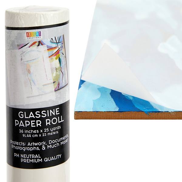 Glassine Paper Roll For Artwork, Crafts, And Baked Goods (36 Inches X 25 Yards) Bright Creations