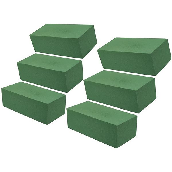 6 Pack Floral Foam Blocks - Wet Foam Bricks For Florist, Crafts, 9 X 4 X 3 In Juvale