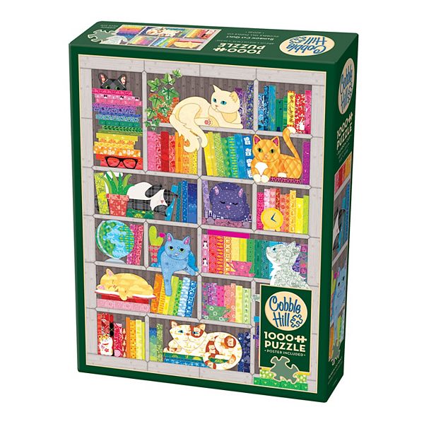 Cobble Hill 1000 Piece Puzzle: Rainbow Cat Quilt Outset Media