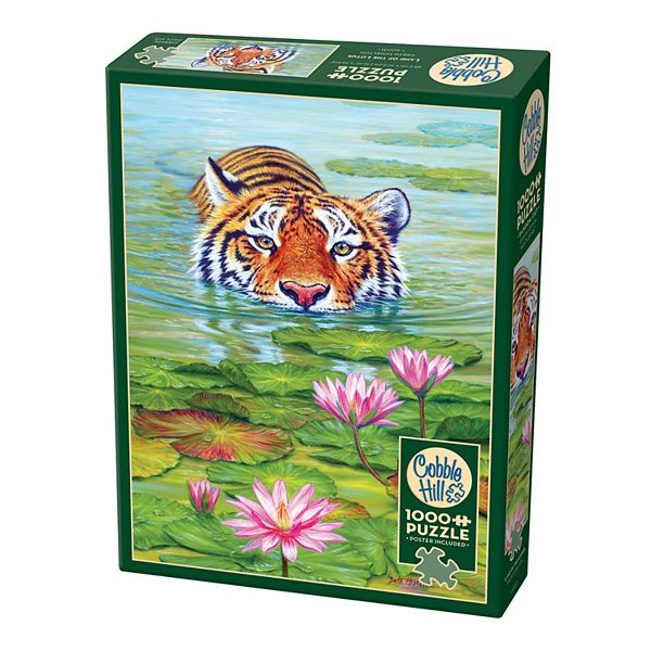 Outset Media Cobble Hill 1000 Piece Puzzle: Tiger Land Of The Lotus Outset Media