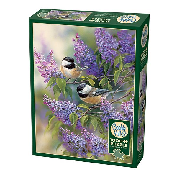 Cobble Hill 1000 Piece Puzzle: Chickadees & Lilacs Outset Media