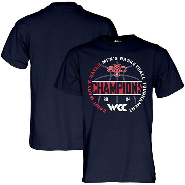 Унисекс Футболка Blue 84 Navy Saint Mary's Gaels 2024 WCC  Basketball Conference Tournament Champions Blue 84