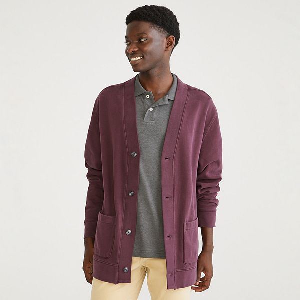 Men's Aeropostale Essential Fleece Button Front Cardigan AEROPOSTALE