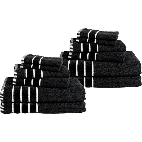 Lavish Home 12-pc. Combed Cotton Rice Weave Bath Towel Set Lavish Home