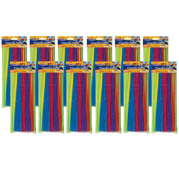 Dixon Creativity Street 100-pc. Assorted Hot Color Jumbo Stems Set 12-pk. Dixon