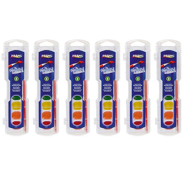 Dixon Prang 8 Color Semi-Moist Washable Watercolor Set 6-pk. Dixon