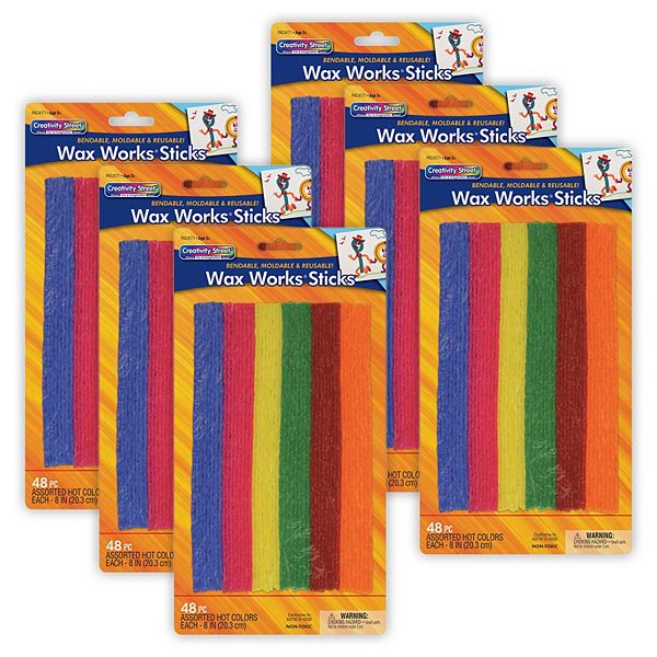 Dixon Creativity Street 48-pc. Assorted Hot Colors Wax Works Stick Set 6-pk. Dixon