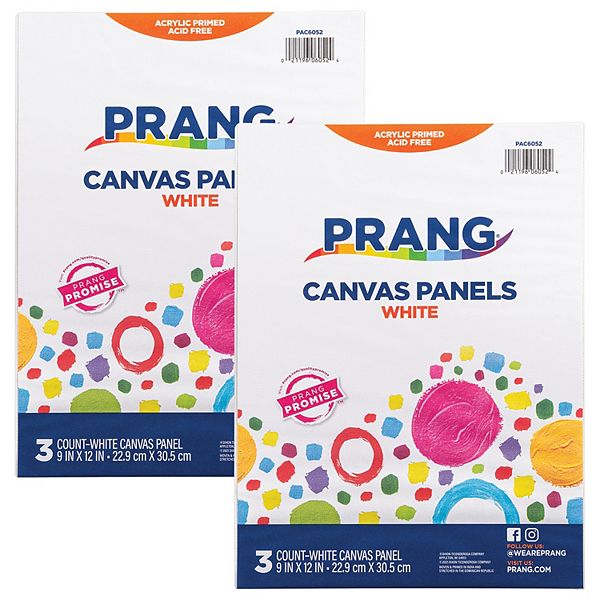 Dixon Prang 3-pc. White 9" x 12" Canvas Panels 2-pk. Dixon