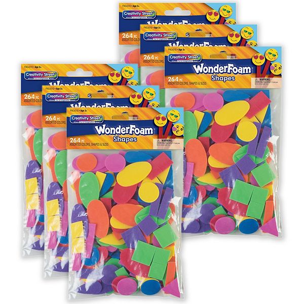 Dixon Creativity Street 264-pc. Wonderfoam Assorted Colors, Shapes & Sizes 6-pk. Dixon