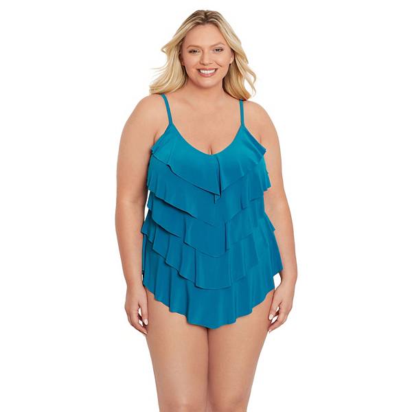 Женский Топ для плавания TRIMSHAPER Solid Rachel Tankini TRIMSHAPER