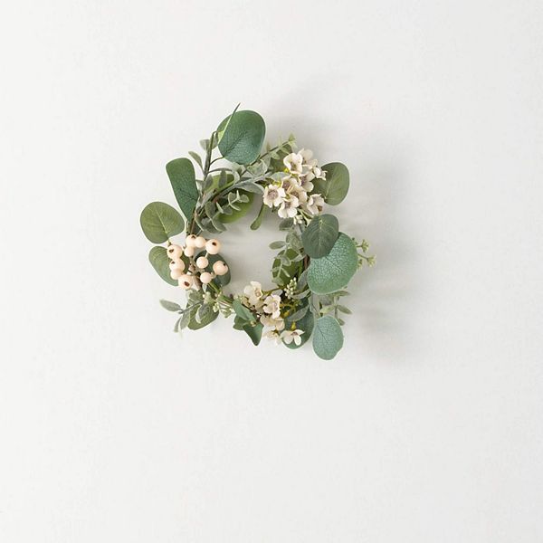 Sullivan's Artificial Eucalyptus & Waxflower Candle Ring Sullivan's