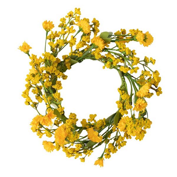 Sullivan's Artificial Yellow Wildflower Mini Wreath Sullivan's