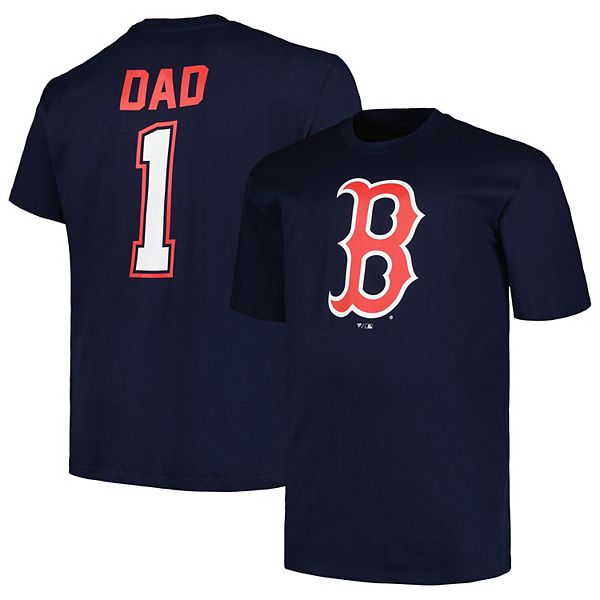 Мужская Футболка Profile Navy Boston Red Sox Big & Tall #1 Dad Profile