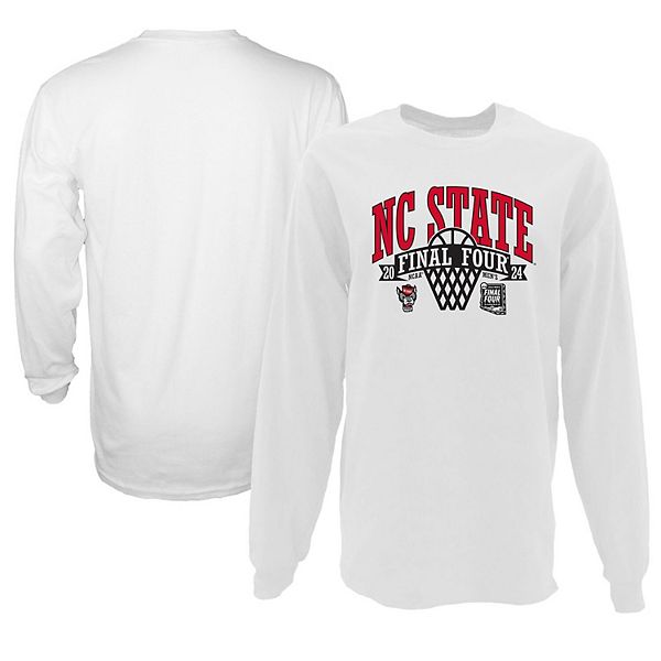 Женская Футболка Blue 84 Белая NC State Wolfpack 2024 NCAA Men's Basketball Tournament March Madness Final Four Oversized с Длинным Рукавом Blue 84