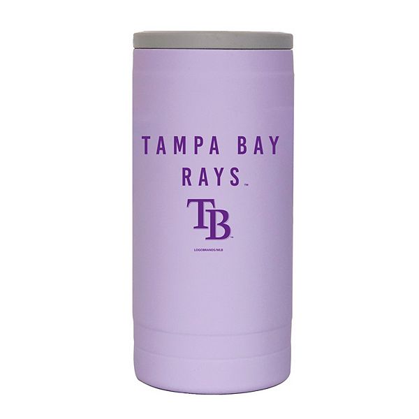 Портативная термосумка Tampa Bay Rays 12oz. Лаванда Soft Touch, Изолированная, Нержавеющая сталь Logo Brand