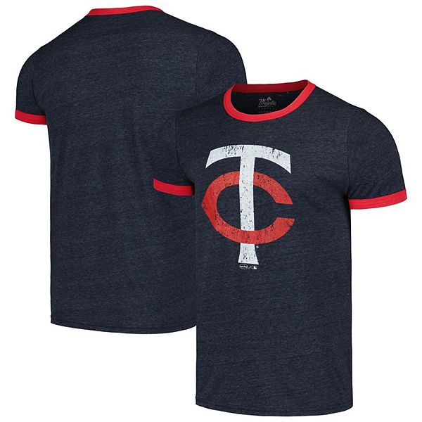 Мужская рингер-футболка Minnesota Twins от Majestic Threads из смесового трикотажа Majestic Threads