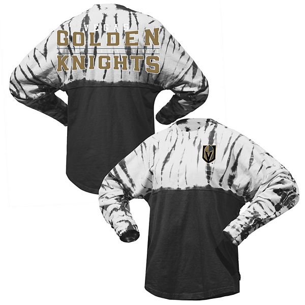 Унисекс Футболка Spirit Jersey Кристальная Половинная Даема Чёрная Vegas Golden Knights Длинный Рукав Spirit Jersey