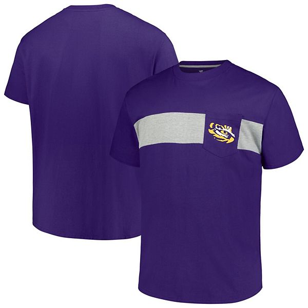 Мужская Футболка Profile Фиолетовая LSU Tigers Color Stripe Profile