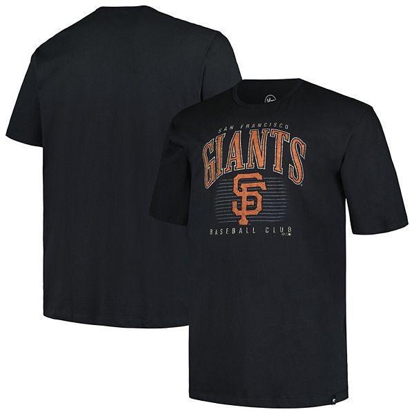 Футболка '47 большого размера с логотипом San Francisco Giants, черная, для мужчин Unbranded