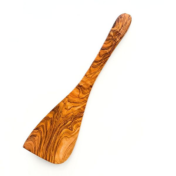 Pointed Blade Cooking Spatula, Handmade From Olive Wood. BELDINEST