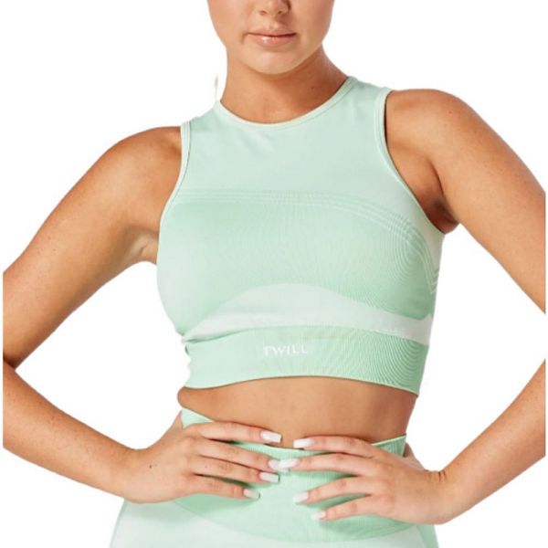 Женская Футболка Twill Active Crop Top из Переработанных Материалов с Цветным Блоком Twill Active