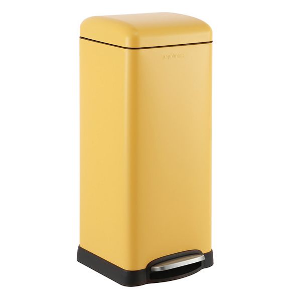 Betty Retro 8-gallon Step-open Trash Can, Daffodil Yellow Happimess