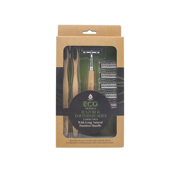 Pursonic Eco Friendly Razor & Toothbrushes Combo Pack Pursonic