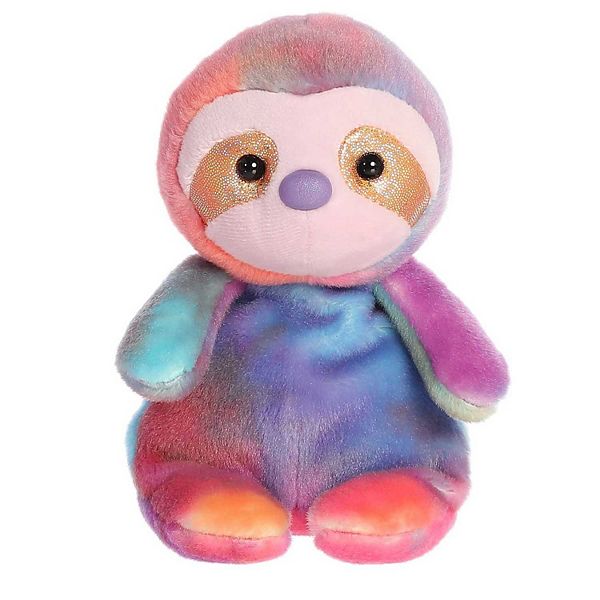 Aurora Small Multicolor Jammies 8" Figgy Sloth Vibrant Stuffed Animal Aurora