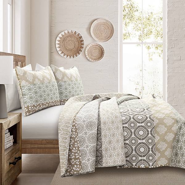 Lush Decor Bohemian Stripe Quilt Set Lush Décor