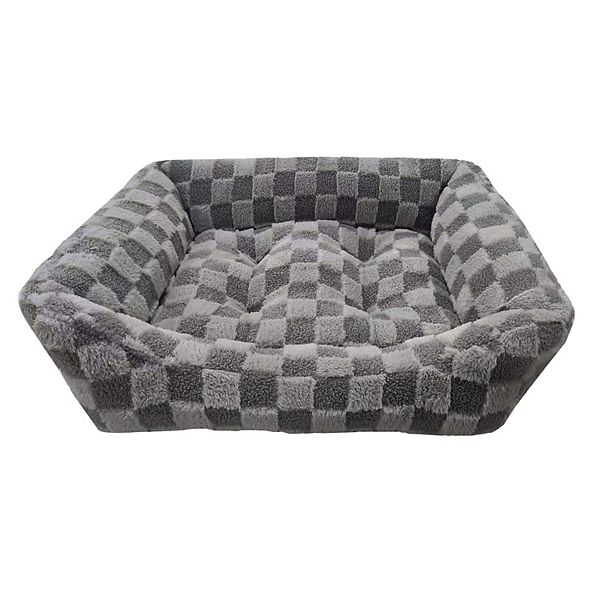 Precious Tails Reserve Checkered Cuddler Pet Bed Precious Tails