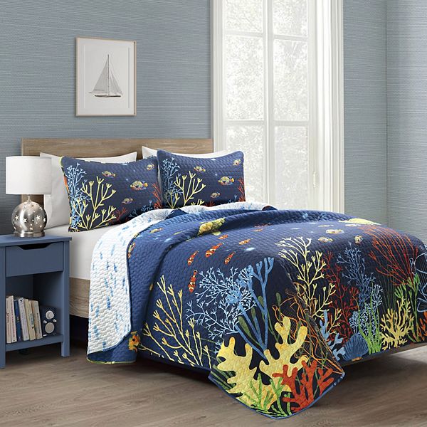 Lush Decor Under The Sea Reversible Quilt Set Lush Décor