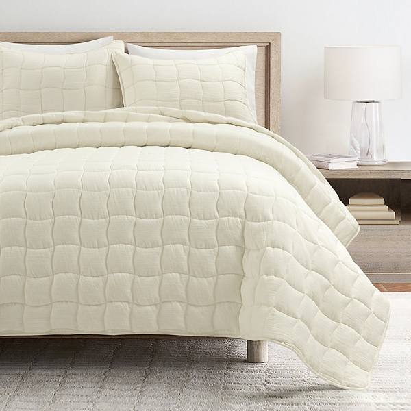 Lush Decor Cloud Gauze Pearl White Quilt Set Lush Décor