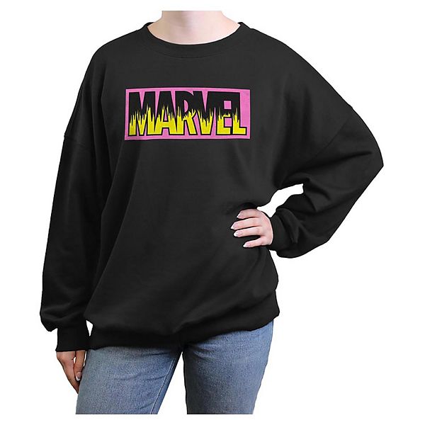 Женская Футболка Marvel Neon Logo Oversized Graphic Pullover Marvel