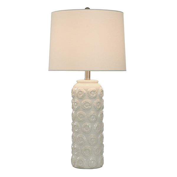 Flor Cream Table Lamp with Off-White Lamp Shade Unbranded