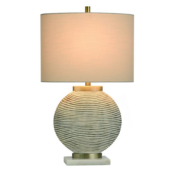 Shallows Brass Table Lamp with Cream Lamp Shade Unbranded