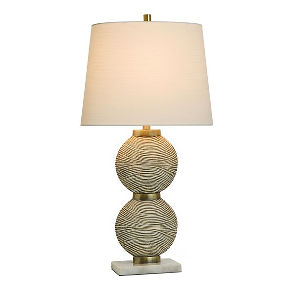 Shallows Brass Table Lamp with White Lamp Shade Unbranded