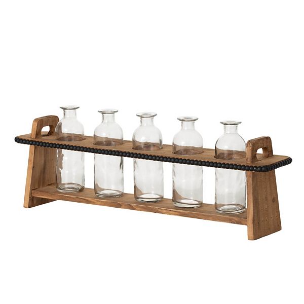 Glass Vases With Wooden Stand Table Decor Sullivan's