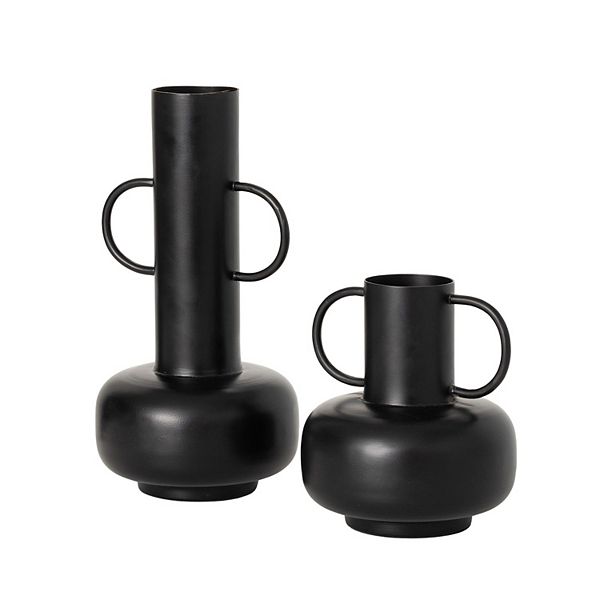 Modern Ebony Jug Vase Table Decor 2-piece Set Sullivan's