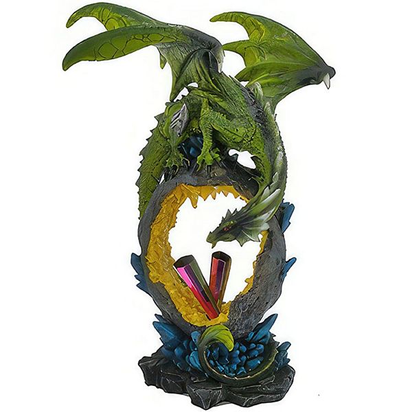 Fc Design 10.5"h Green Dragon with Rainbow Icicle Figurine Statue Home Room Decor F.C Design