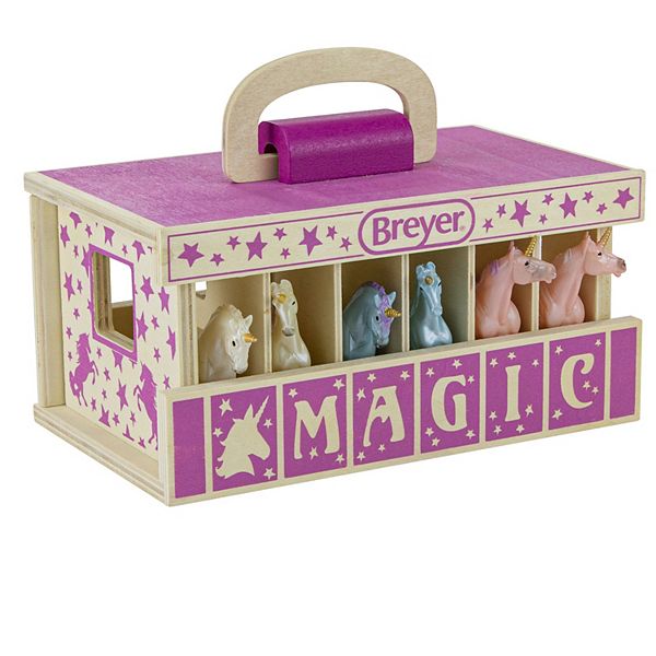 Breyer Horses - Unicorn Magic Wooden Stable Playset With 6 Unicorns BREYER