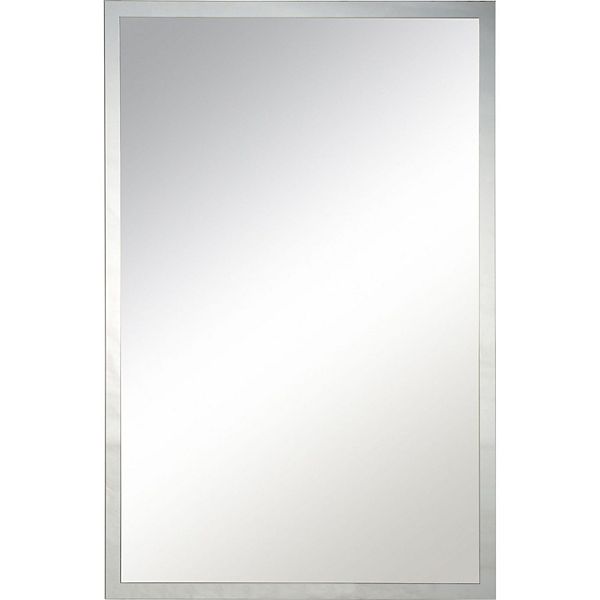 36" Glass Framed Rectangular Wall Mirror Signature Home Collection