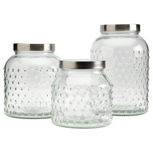 Mason Craft & More 3-pc. Glass Canister Set Mason Craft & More