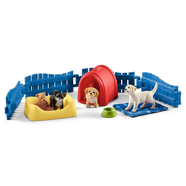 Schleich Farm World: Puppy Pen Animal Figurine Playset Schleich