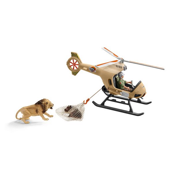 Schleich Wild Life: Animal Rescue Helicopter 16-Piece Playset Schleich