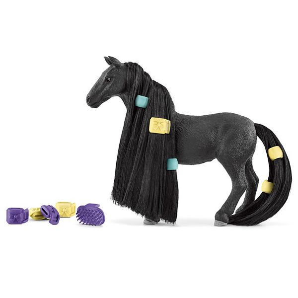 Schleich Beauty Horse: Criollo Definitivo Mare Black Horse Figurine & Hair Styling Accessories Schleich