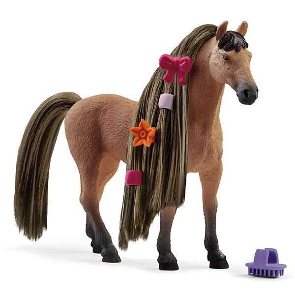 Schleich Beauty Horse: Achal Tekkiner Stallion Horse Figurine & Hair Styling Accessories Schleich