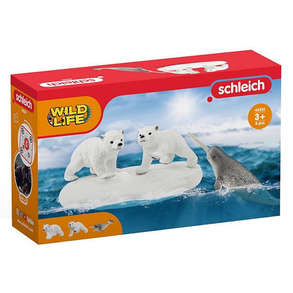 Schleich Wild Life: Polar Playground 4-Piece Animal Figurine Playset Schleich